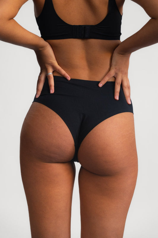 Slip brasiliana Seamless LUXE BLACK - 2 pezzi