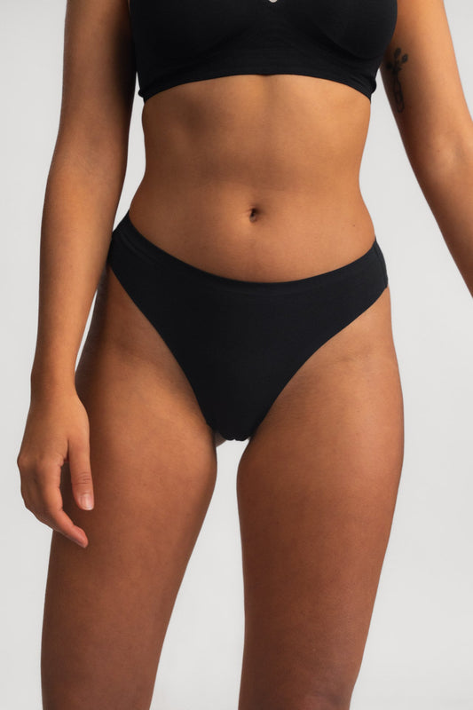 Tanga Seamless LUXE BLACK - 2 pezzi